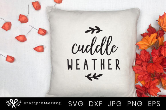 Autumn Cuddle Weather Quote Clipart for Crafts