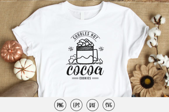 Cuddles Hot Cocoa Cookies Svg Design for Crafts and Graphics