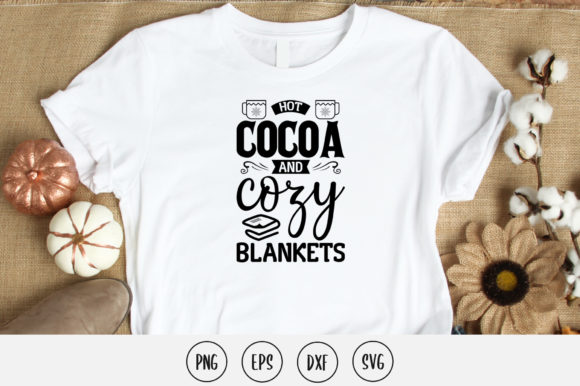 Hot Cocoa and Cozy Blankets Svg Design for Crafts and Graphics