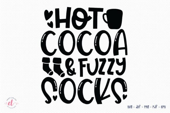 Hot Cocoa Fuzzy Socks - Winter SVG for Crafts and Graphics