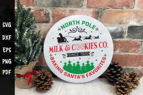 North Pole Milk Cookies Co SVG for Crafts and Graphics