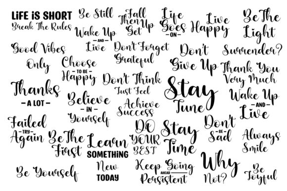 Quote Motivational and Inspirational Set for Crafts and Graphics