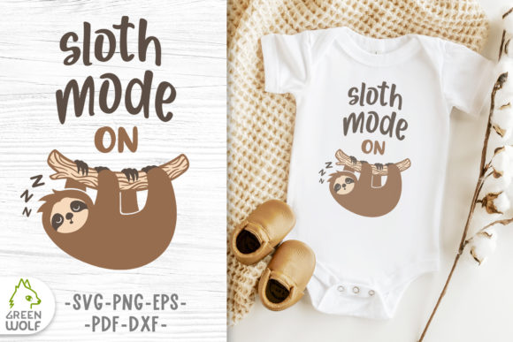 Sleeping Sloth and Quote Sloth Mode on Graphics for Crafts